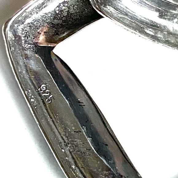 Sterling Silver Double Heart Brooch - Picture 4 of 6